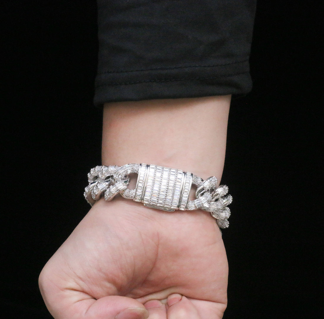 19 mm Baguette Cubaanse armband