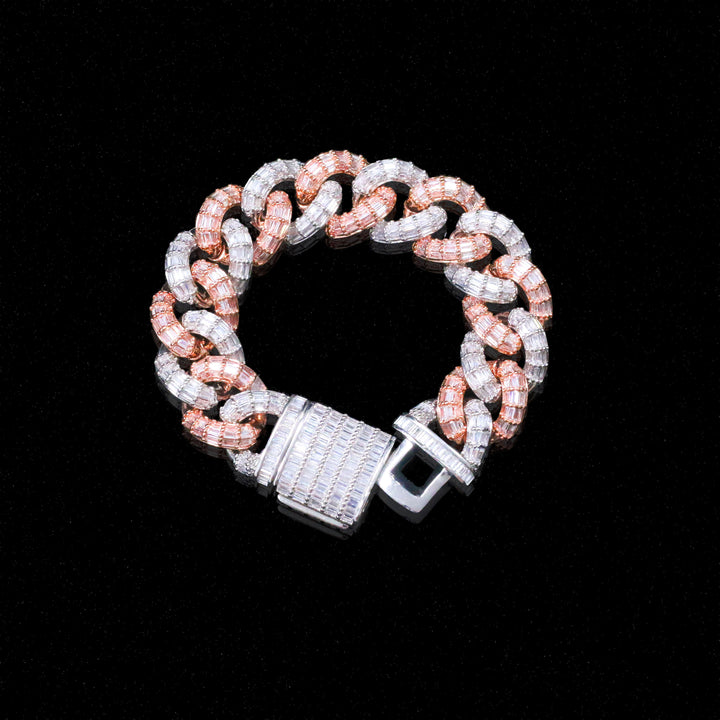 19 mm Baguette Cubaanse armband