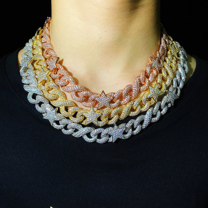 15 mm Infinity ster diamanten ketting