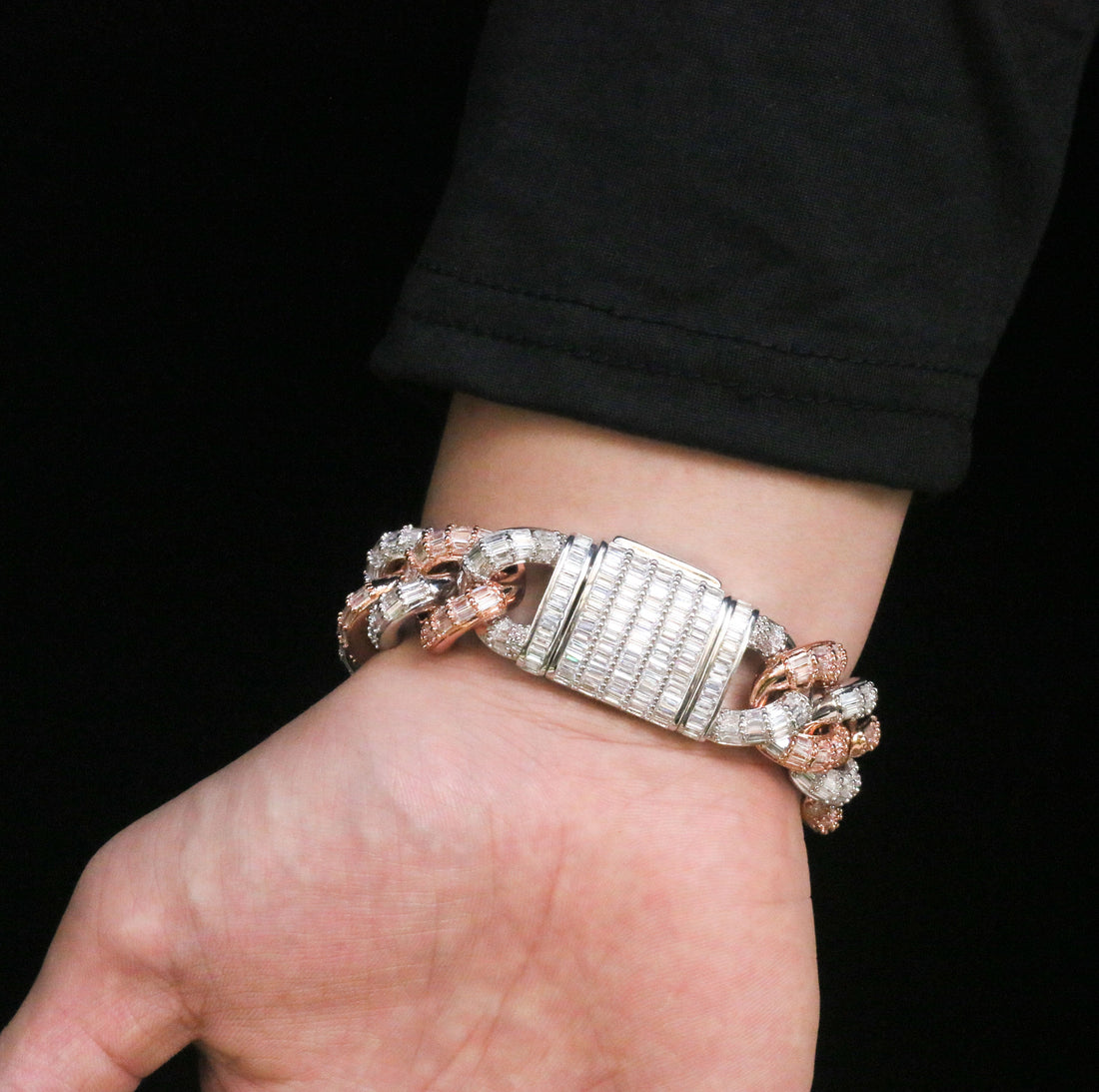 19 mm Baguette Cubaanse armband