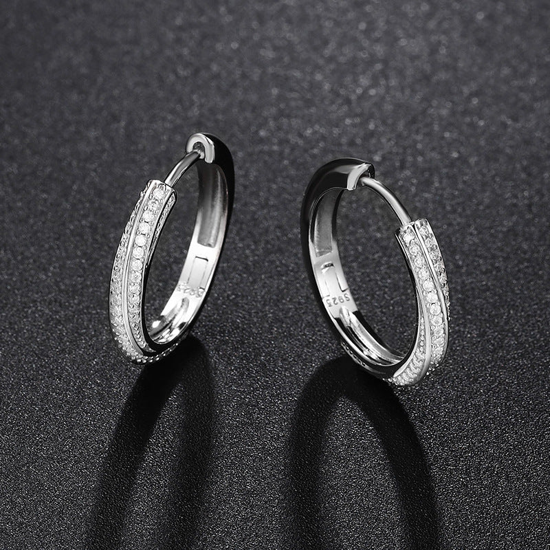 925 Zilveren Moissanite Oorbellen 21mm