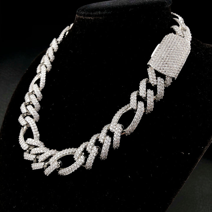 19 mm diamanten Figaro-ketting