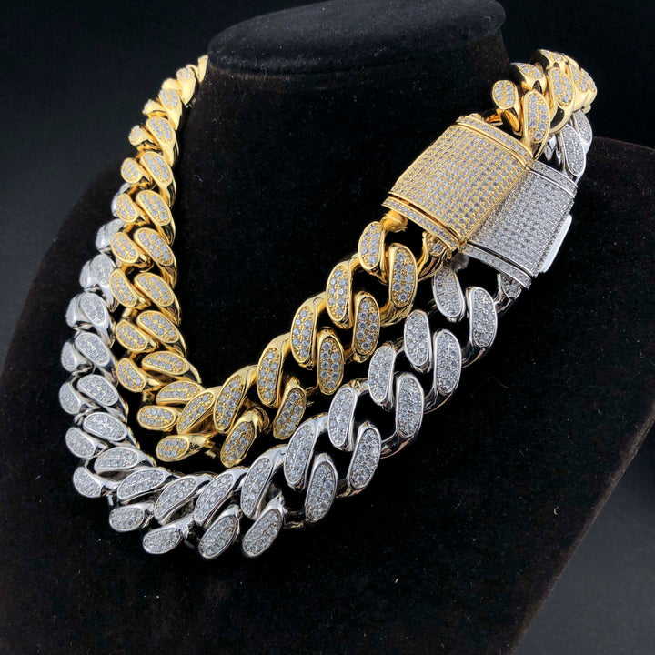 19 mm diamanten Cubaanse ketting