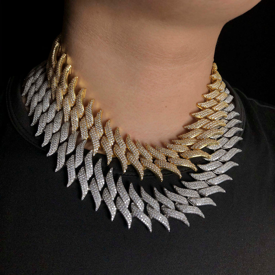 30 mm Cubaanse ketting met spikes