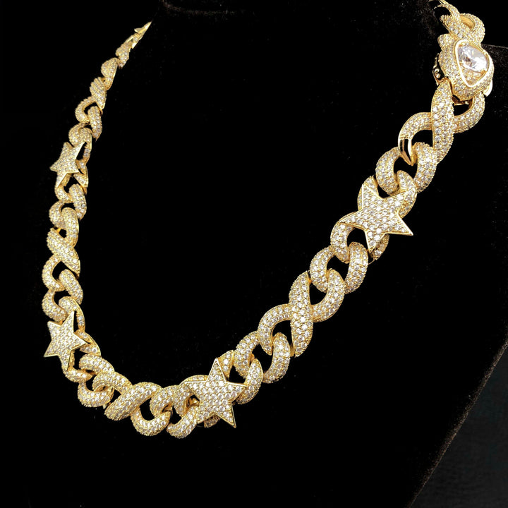 15 mm Infinity ster diamanten ketting