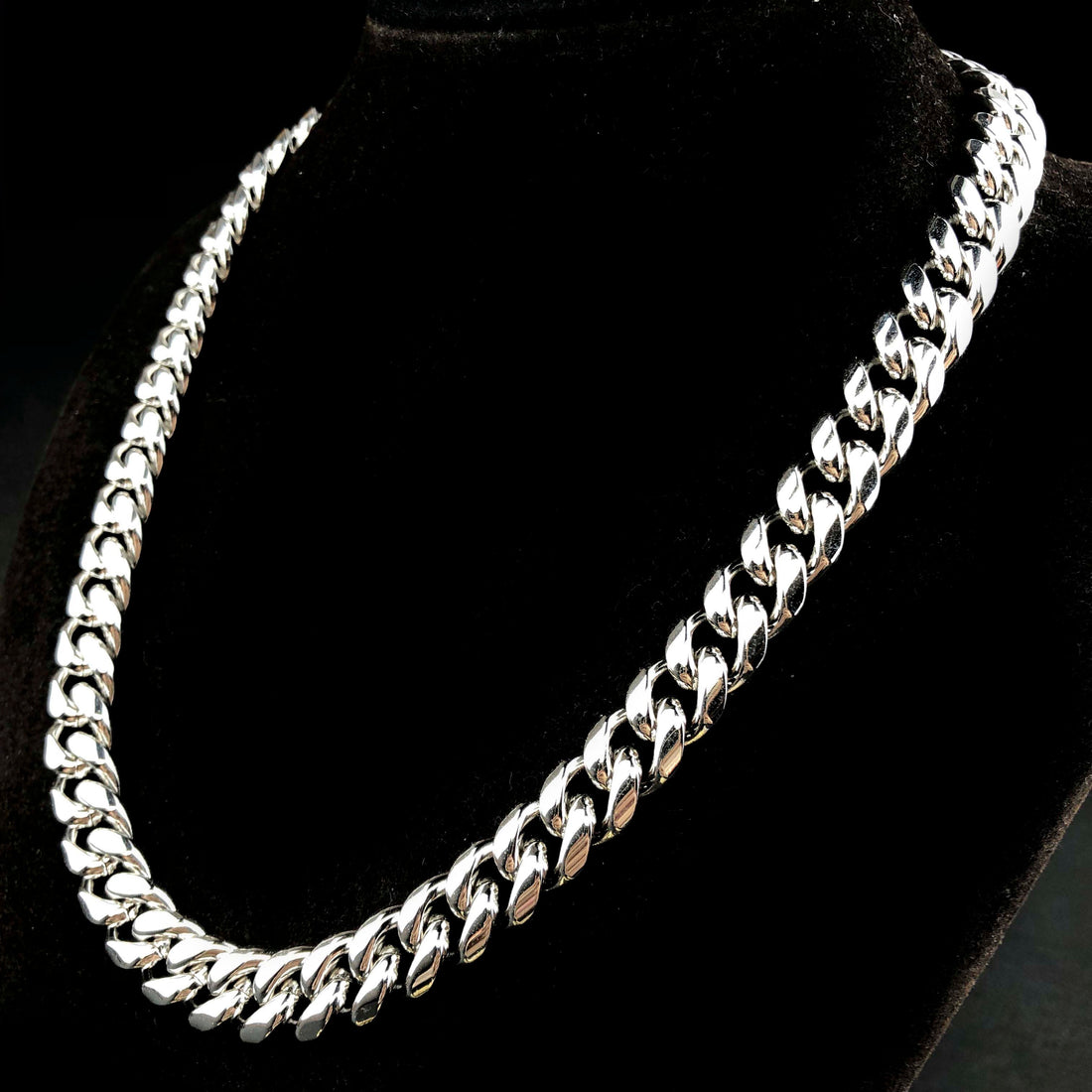 12 mm en 8 mm Miami Cubaanse ketting 18k goud