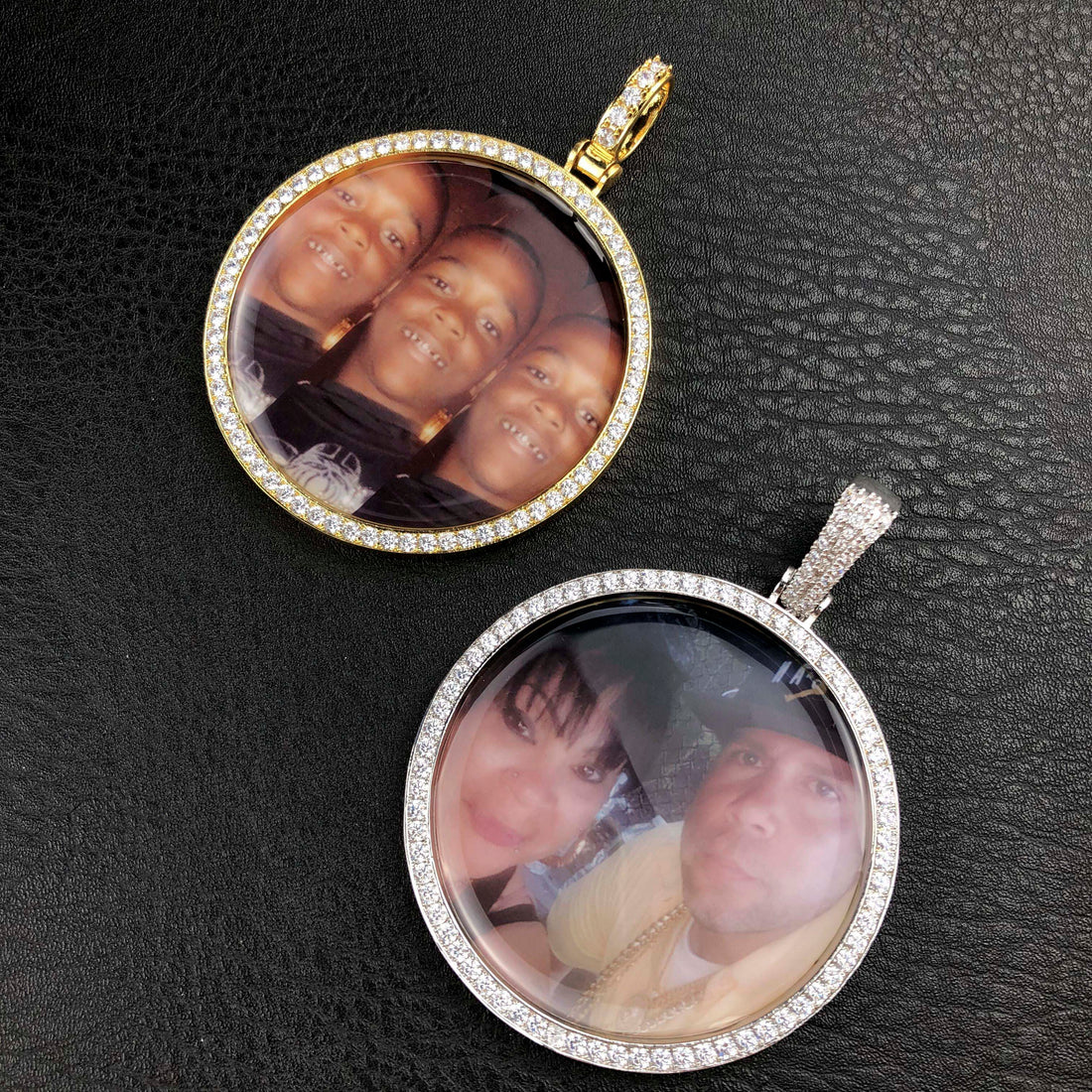 Grote cirkelvormige hanger met foto op maat