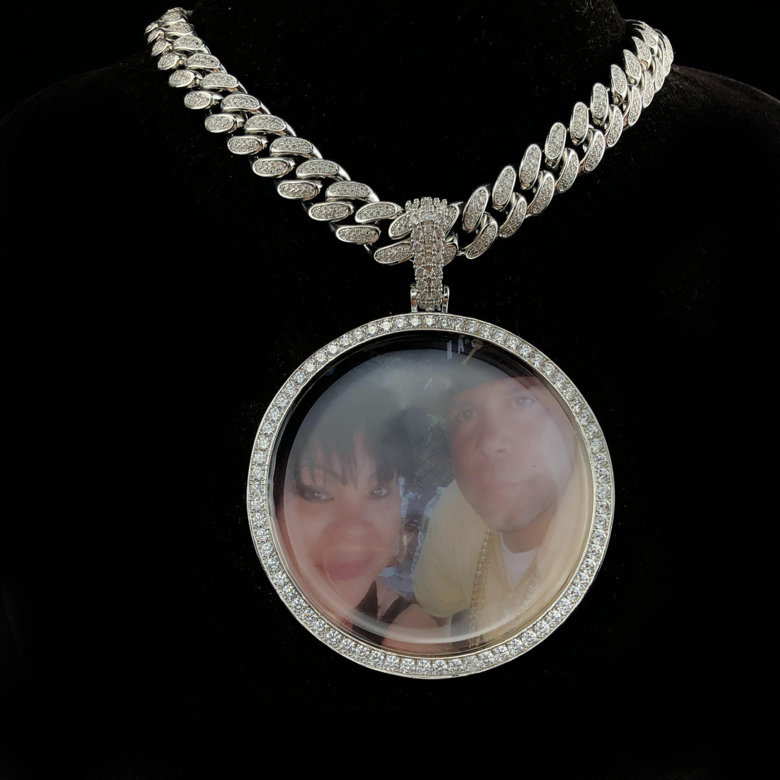 Grote cirkelvormige hanger met foto op maat