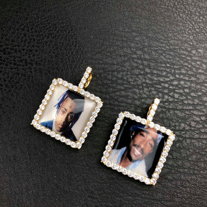 Rechthoekige hanger met foto op maat