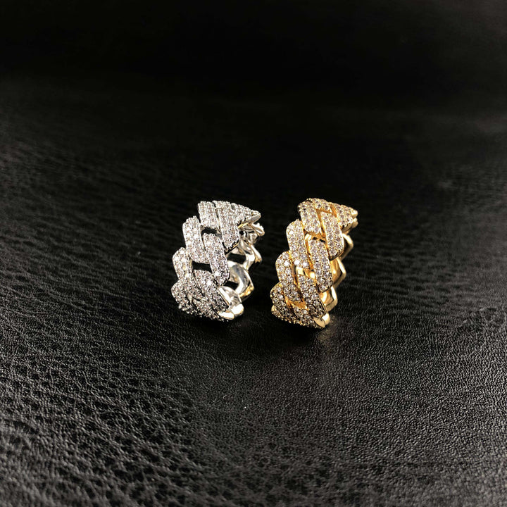 Diamanten poot Cubaanse ring