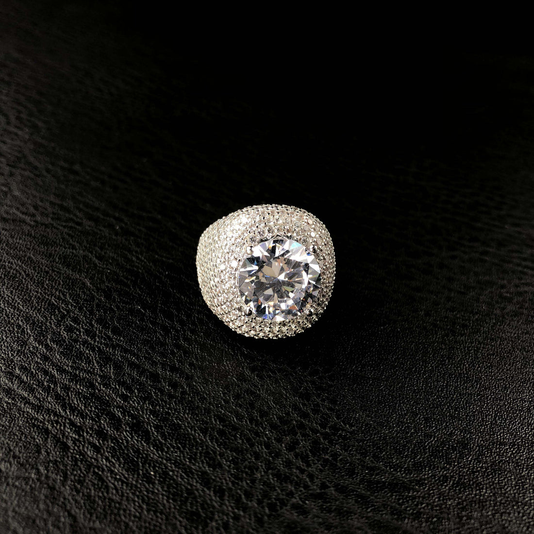 Ring met diamanten clusterband