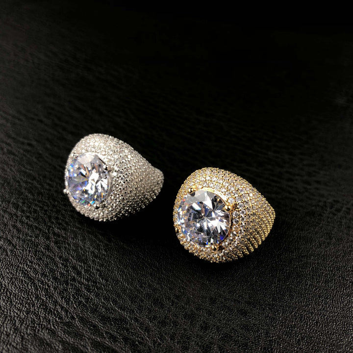 Ring met diamanten clusterband