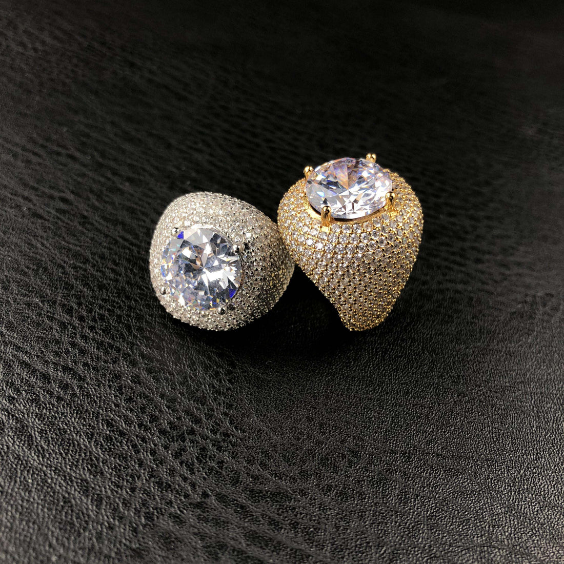 Ring met diamanten clusterband