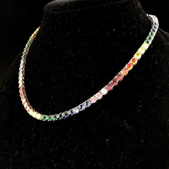 5 mm ronde geslepen diamanten tennisketting