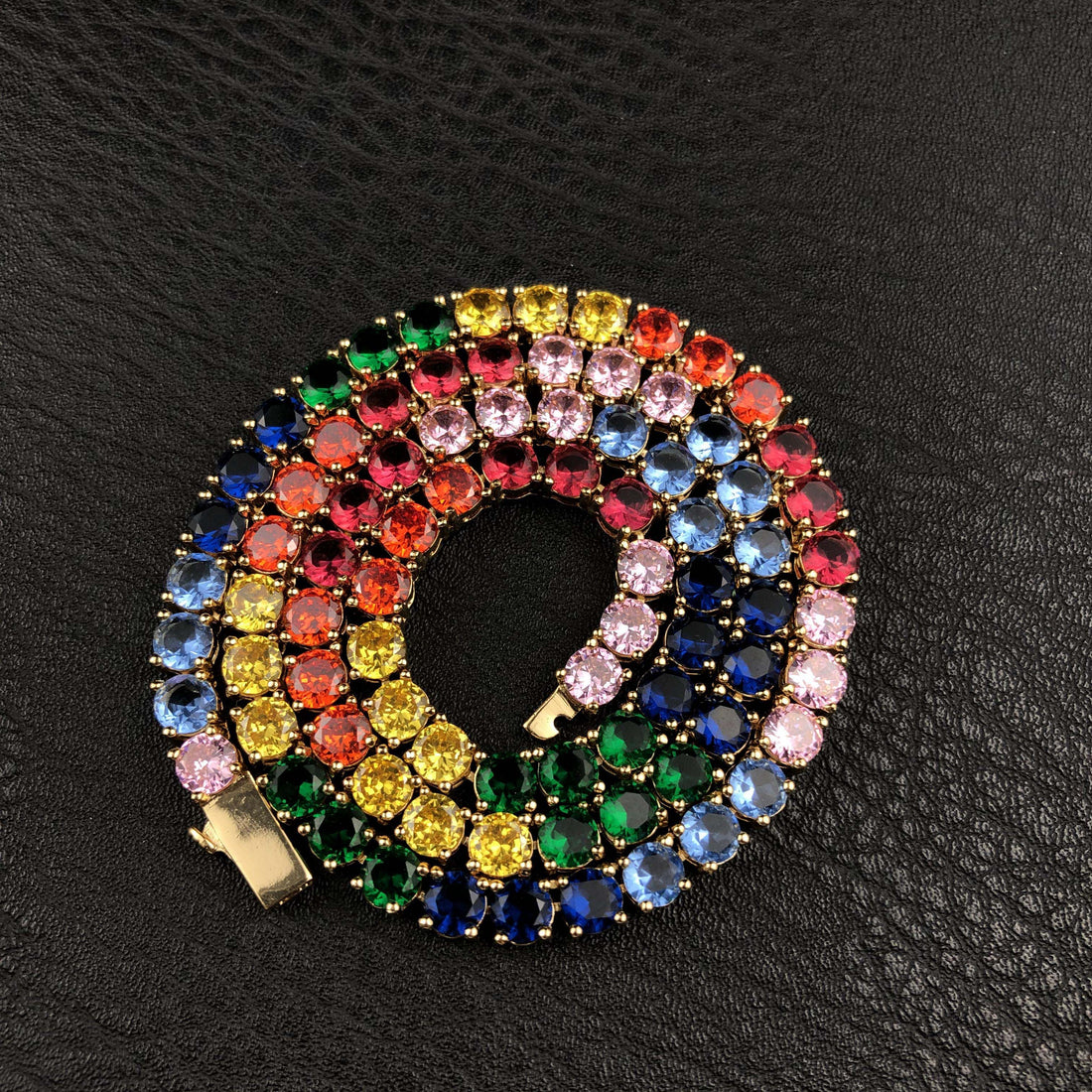 5 mm ronde geslepen diamanten tennisketting