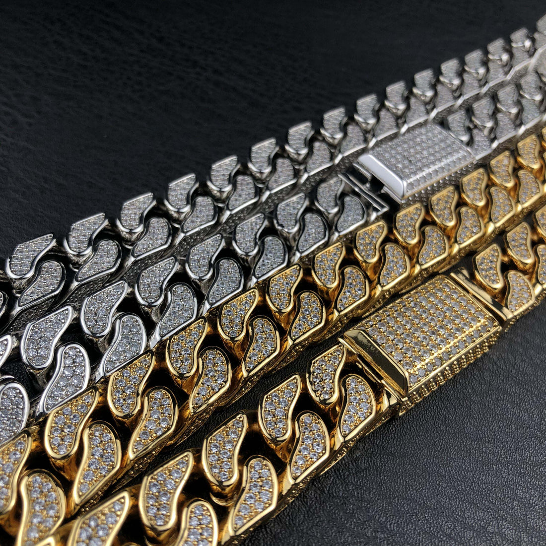 19 mm diamanten Cubaanse ketting