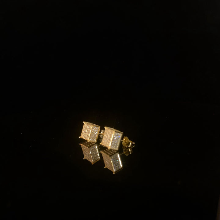 925 zilveren zirkonia sieraden vierkante oorbellen