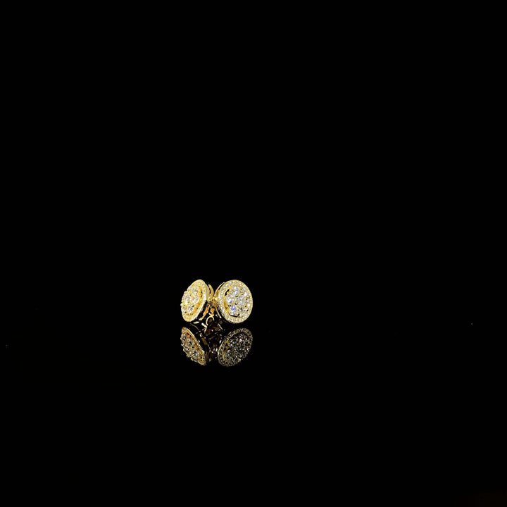 Oorbellen met metalen band van 925 zilver - paar