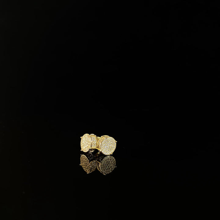 Oorbellenset Ronde Diamant 925 zilver verguld