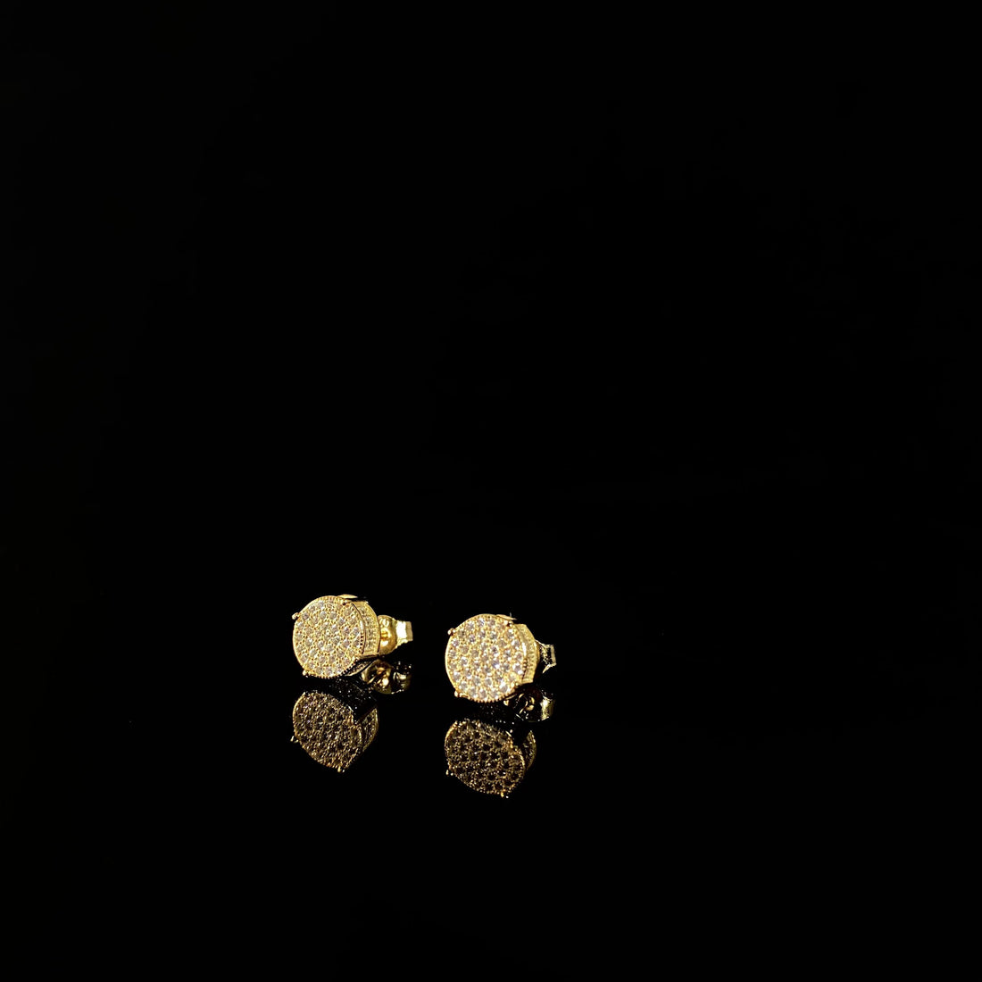 Oorbellenset Ronde Diamant 925 zilver verguld