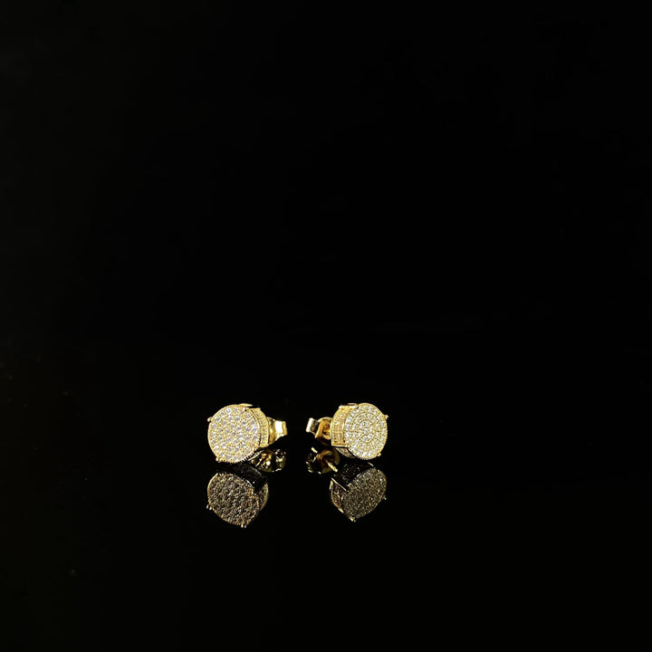 Oorbellenset Ronde Diamant 925 zilver verguld