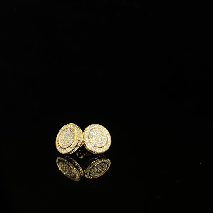 925 Zilveren Dubbellaagse Volledige Diamanten Oorbellen - een paar