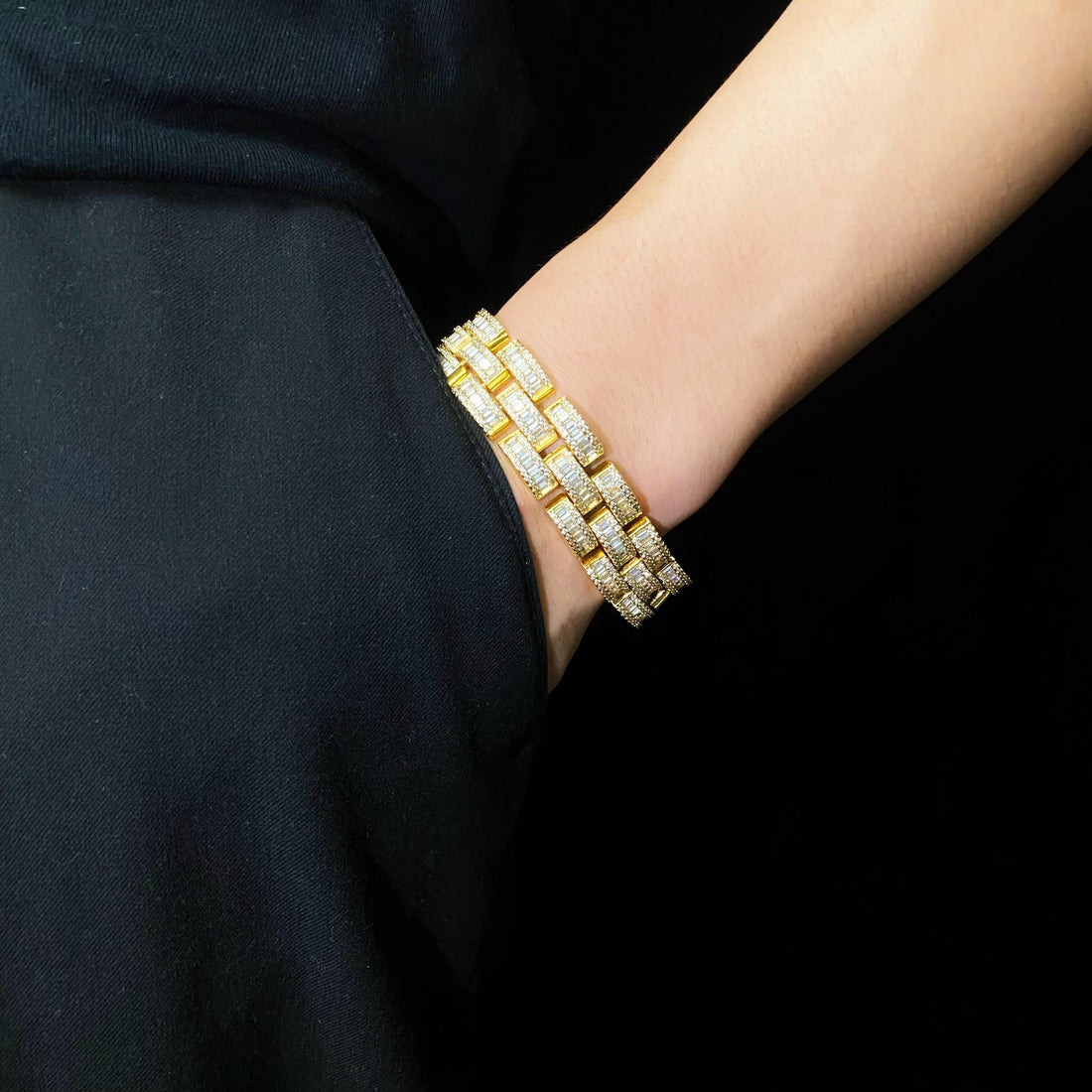 Baguette Razor Link Armband