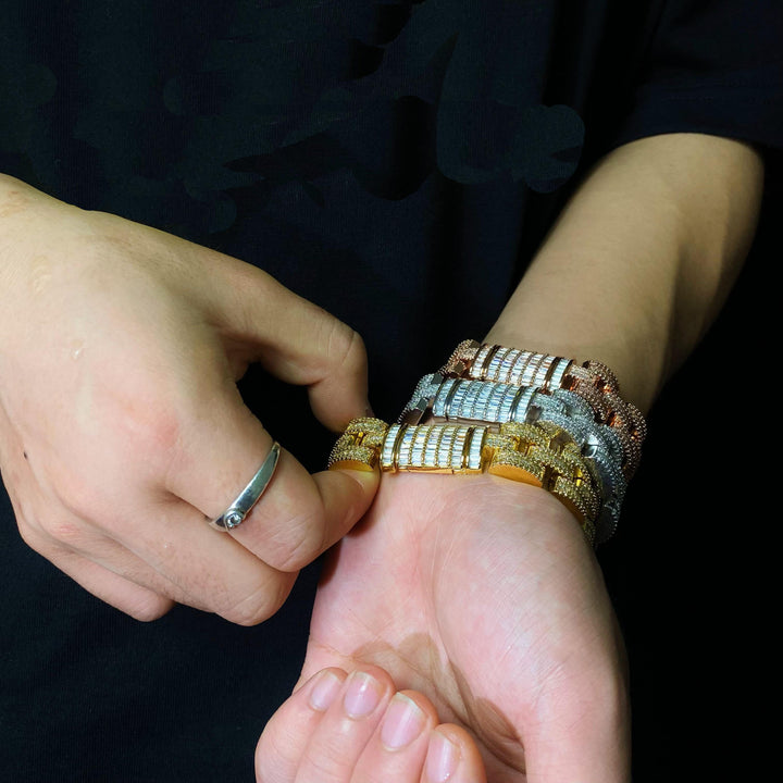 Baguette Razor Link Armband