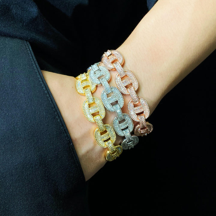 15 mm Baguette Mariner-armband