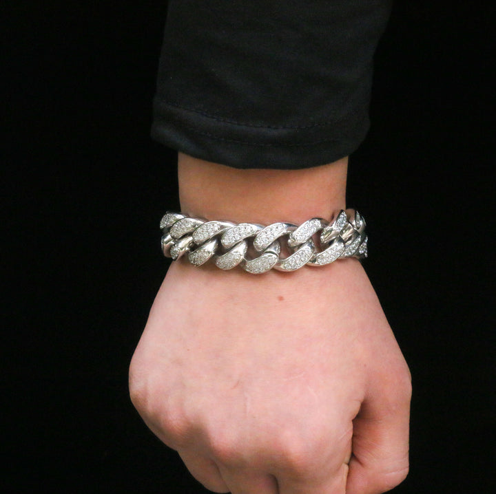 19 mm diamanten Cubaanse armband
