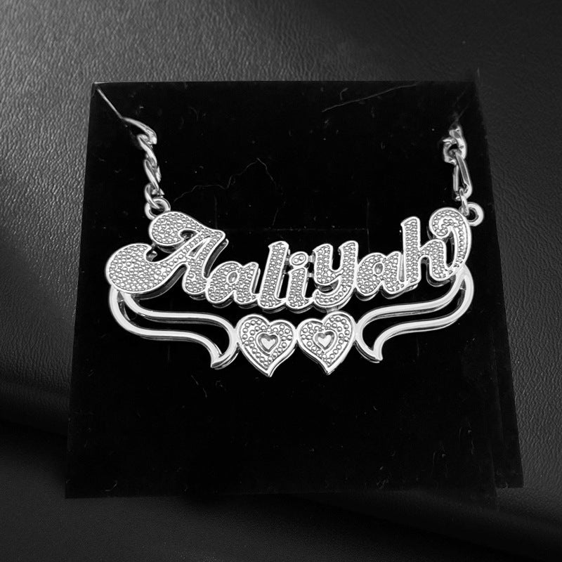 Nieuwe dubbele kleur naamketting 