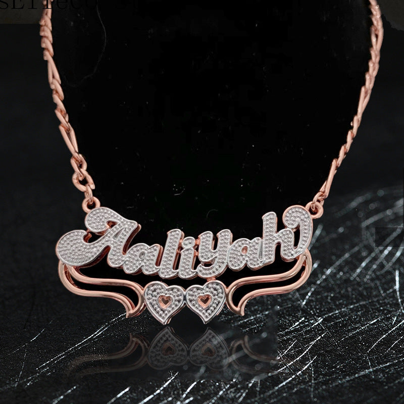 Nieuwe dubbele kleur naamketting 