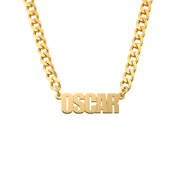 Naamketting dames hiphop sleutelbeenketting 