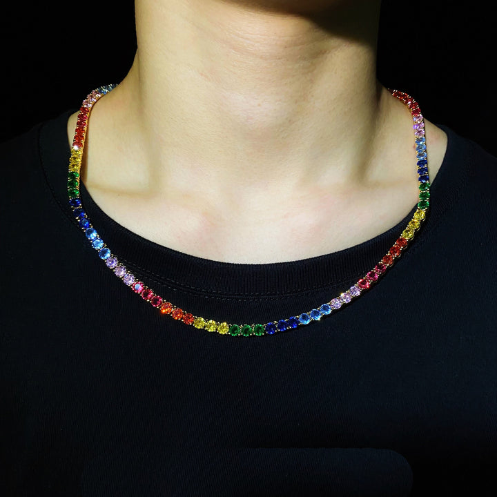 5 mm ronde geslepen diamanten tennisketting
