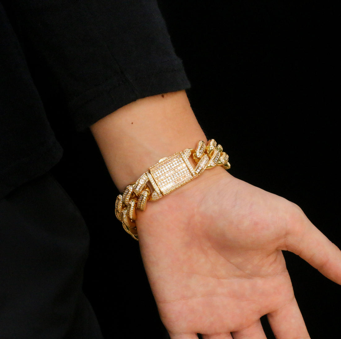 19 mm Baguette Cubaanse armbandketting