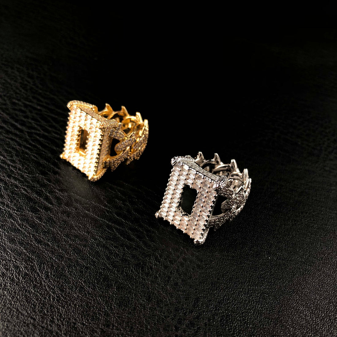 Baguette diamanten geclusterde ring O