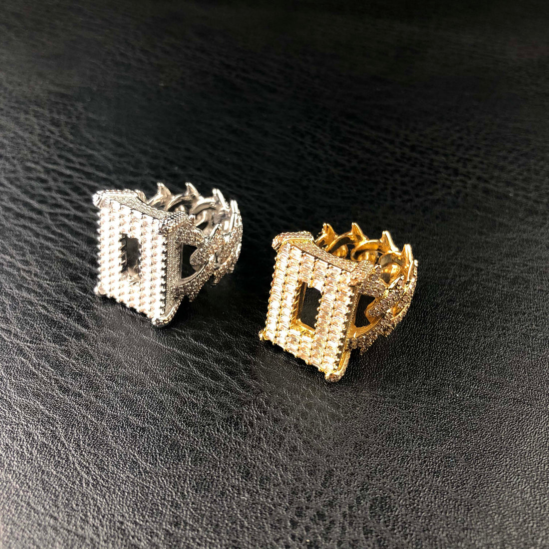 Baguette diamanten geclusterde ring O
